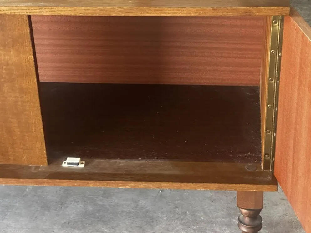 Coiffeuse vintage à miroir triptyque, années 1950