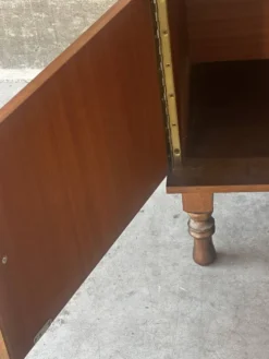 Coiffeuse vintage à miroir triptyque, années 1950