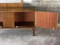 Coiffeuse vintage à miroir triptyque, années 1950