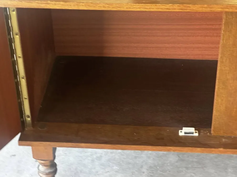 Coiffeuse vintage à miroir triptyque, années 1950