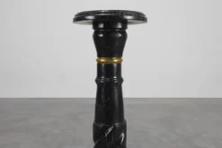 Colonne en marbre noir belge antique, France vers 1900