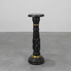 Colonne en marbre noir belge antique, France vers 1900