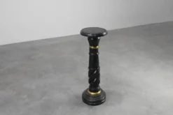 Colonne en marbre noir belge antique, France vers 1900