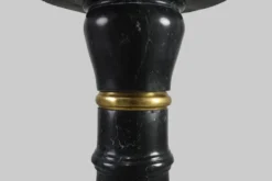 Colonne en marbre noir belge antique, France vers 1900