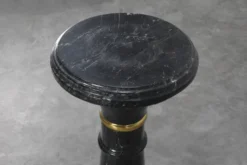 Colonne en marbre noir belge antique, France vers 1900