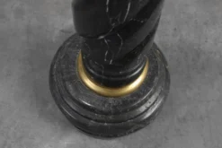 Colonne en marbre noir belge antique, France vers 1900