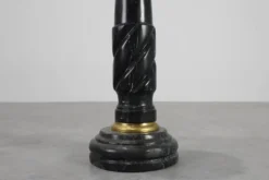 Colonne en marbre noir belge antique, France vers 1900