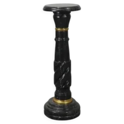 Colonne en marbre noir belge antique, France vers 1900