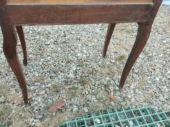 Commode ancienne en marqueterie avec plateau marbre style louis xvi