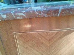 Commode ancienne marqueterie style louis xvi plateau marbre