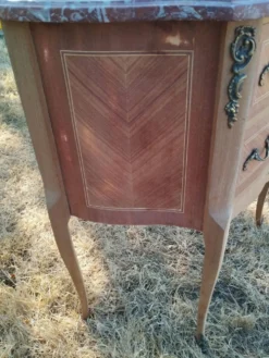Commode ancienne marqueterie style louis xvi plateau marbre
