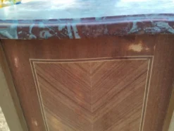 Commode ancienne marqueterie style louis xvi plateau marbre