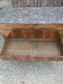Commode ancienne Restauration / Louis-Philippe XIXe – placage de bois
