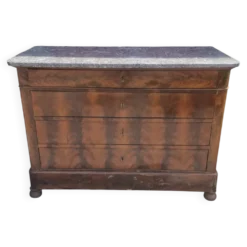 Commode ancienne Restauration / Louis-Philippe XIXe – placage de bois