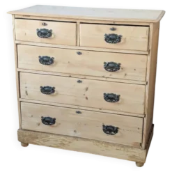 Commode anglaise antique en pin massif