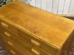 Commode anglaise des années 1950 en chêne