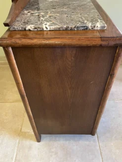 Commode art déco avec miroir biseauté et marbre