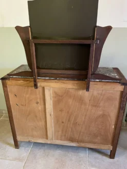 Commode art déco avec miroir biseauté et marbre