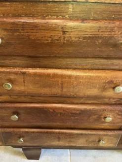 Commode art déco avec miroir biseauté et marbre