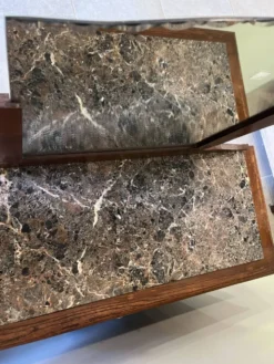 Commode art déco avec miroir biseauté et marbre