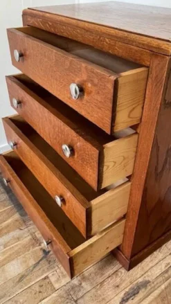 COMMODE Art Déco CHENE Massif