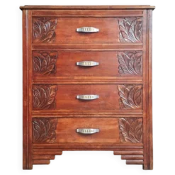 Commode art déco plateau marbre, meuble ancien vintage