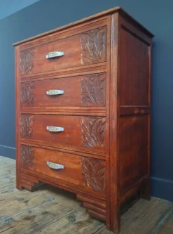 Commode art déco plateau marbre, meuble ancien vintage