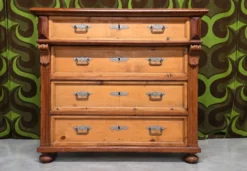 Commode art déco sapin massif