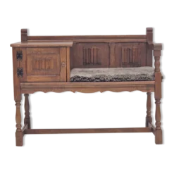 Commode assise en chêne années 1950 scandinave