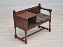 Commode assise en chêne années 1950 scandinave