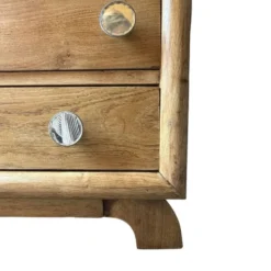 Commode asymétrique art déco chêne brut rénovée