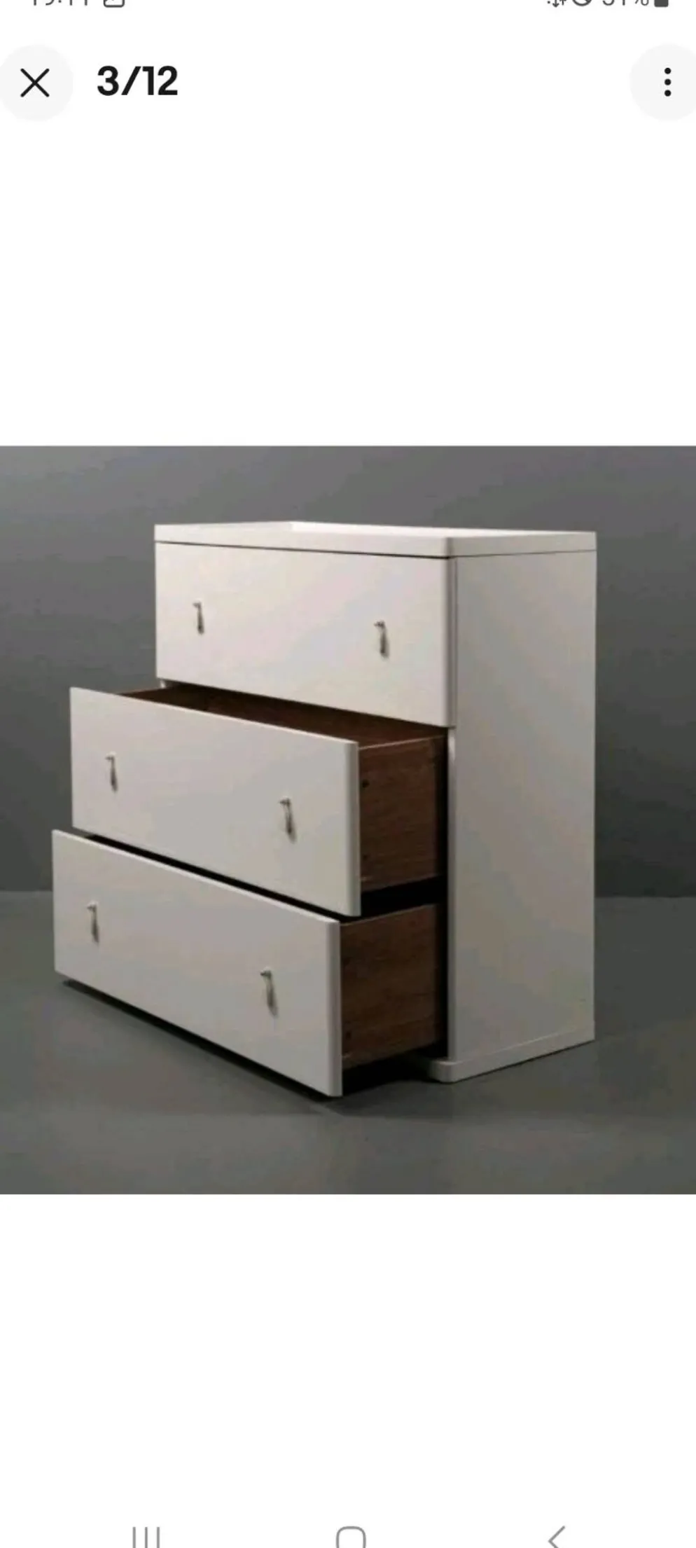 Commode blanche Magnus Eleäck pour Ikea, années 2000