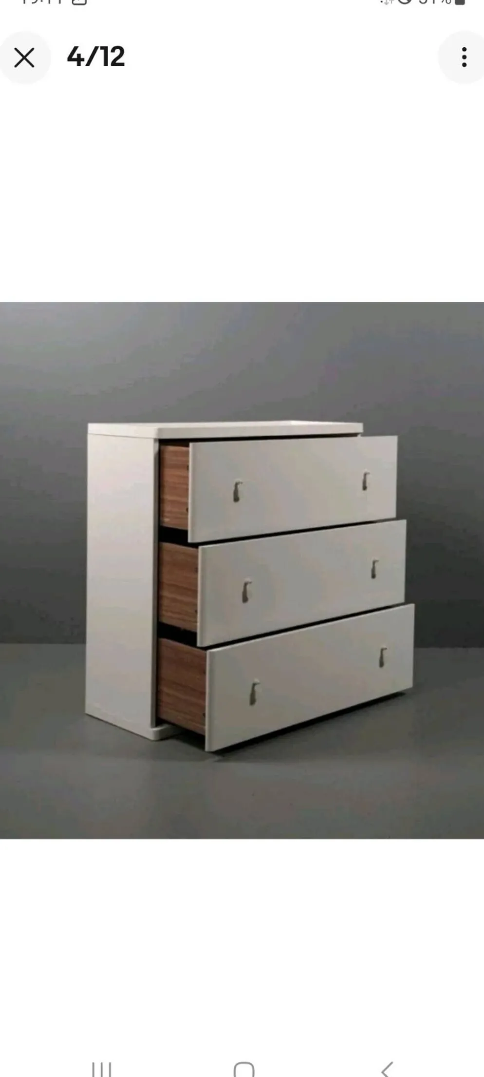 Commode blanche Magnus Eleäck pour Ikea, années 2000