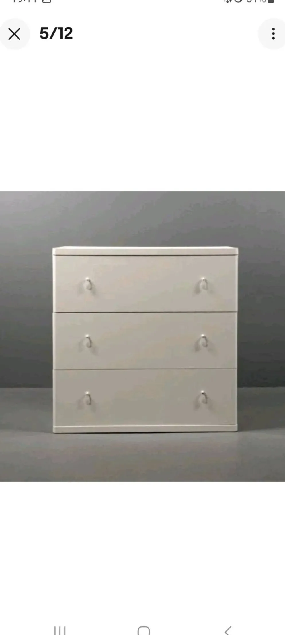 Commode blanche Magnus Eleäck pour Ikea, années 2000