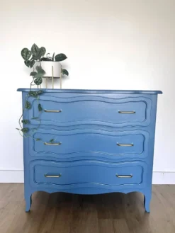 Commode bleue organique