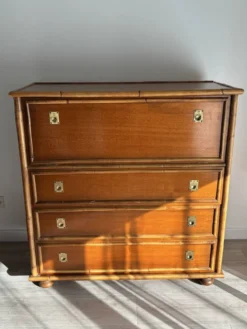 Commode bois et bambou Dalvera, 1970