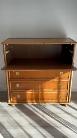 Commode bois et bambou Dalvera, 1970