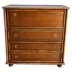 Commode bois et bambou Dalvera, 1970