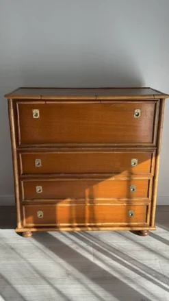 Commode bois et bambou Dalvera, 1970