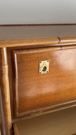 Commode bois et bambou Dalvera, 1970