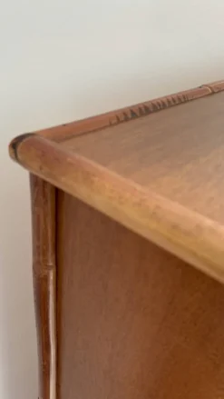 Commode bois et bambou Dalvera, 1970