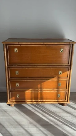 Commode bois et bambou Dalvera, 1970