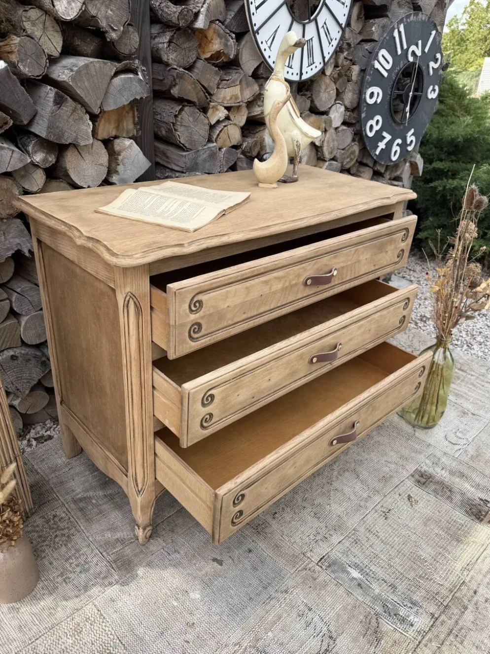 Commode bois rénovée