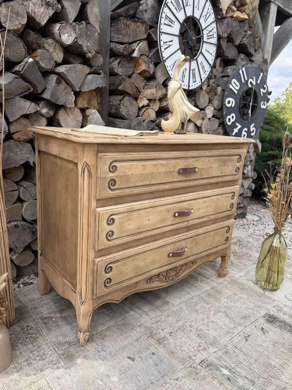 Commode bois rénovée