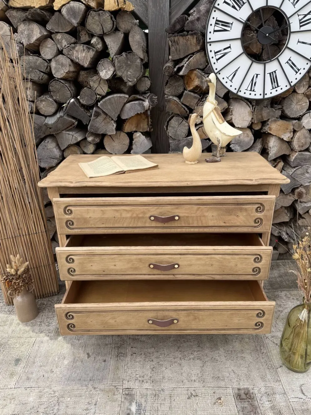 Commode bois rénovée