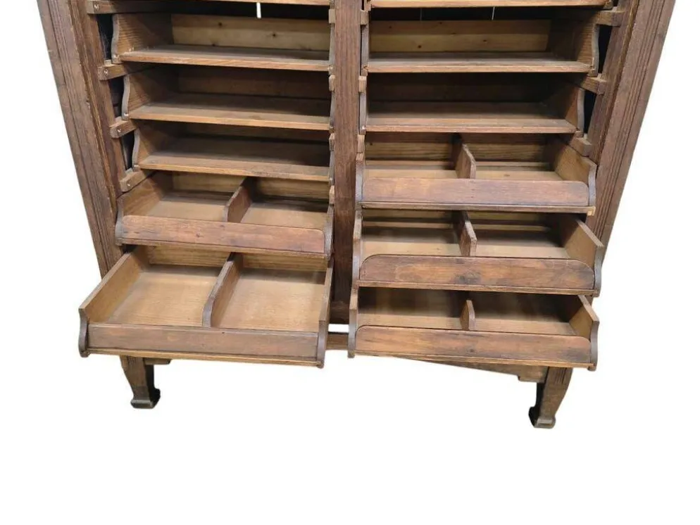 Commode/classeur/armoire de notaire vintage en bois