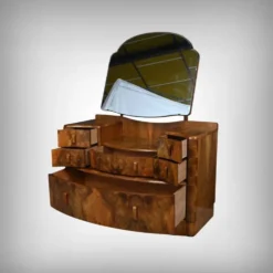Commode-coiffeuse en ronce de noyer, Angleterre – 1920