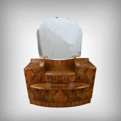 Commode-coiffeuse en ronce de noyer, Angleterre – 1920
