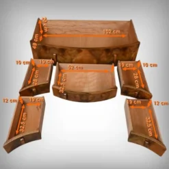 Commode-coiffeuse en ronce de noyer, Angleterre – 1920