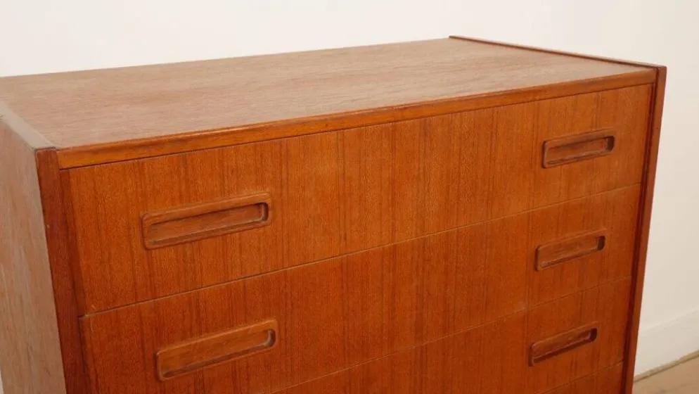 Commode danoise en teck, 6 tiroirs
